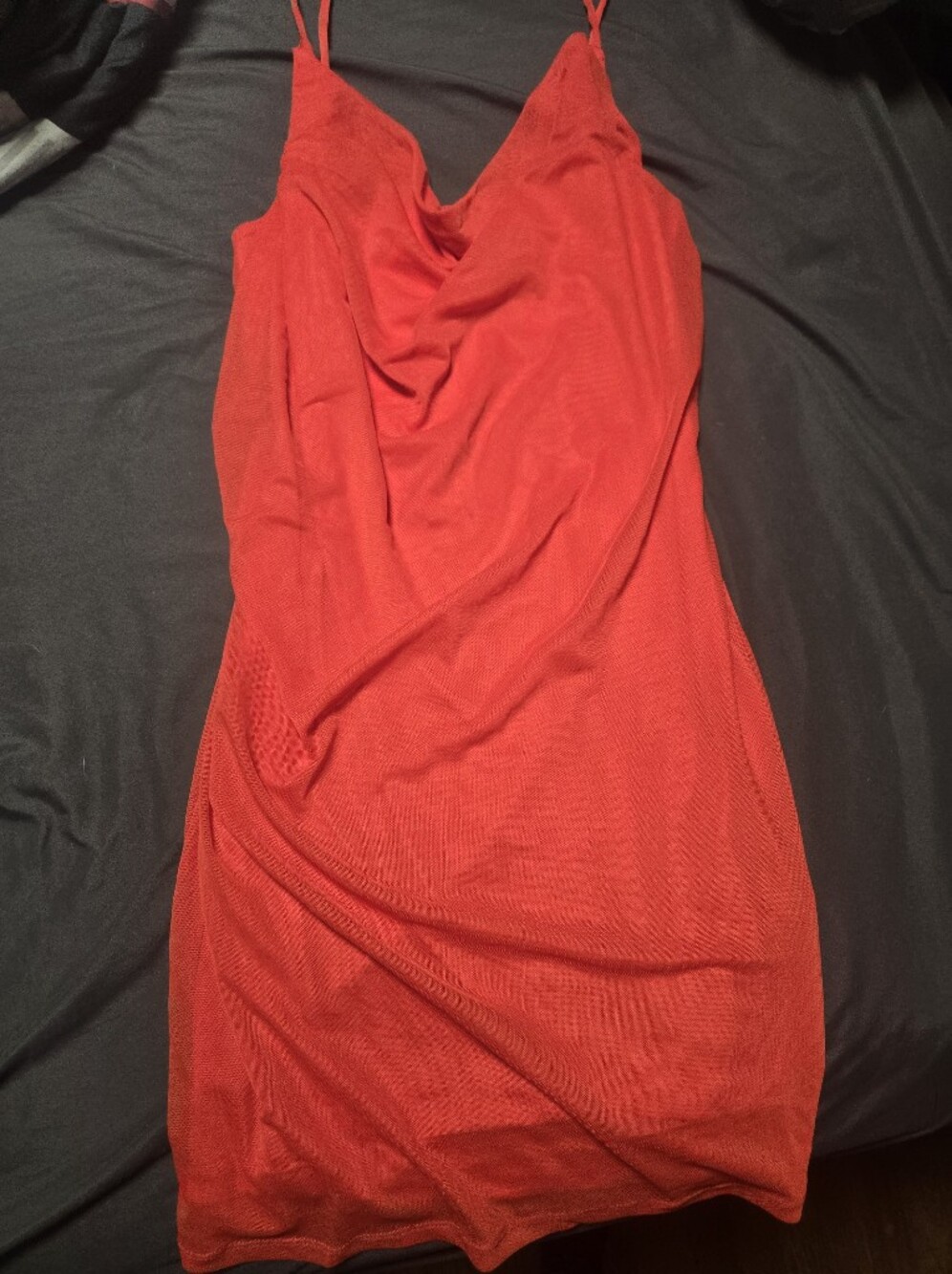 H&M Bright Red Divided Knit Top